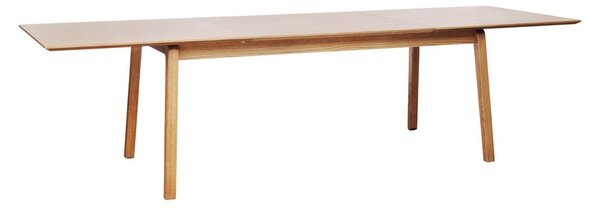 Raztegljiva jedilna miza z mizno ploščo v hrastovem dekorju 95x190 cm Bari – Unique Furniture