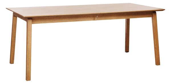 Raztegljiva jedilna miza z mizno ploščo v hrastovem dekorju 95x190 cm Bari – Unique Furniture