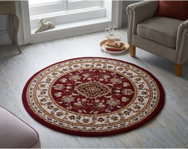 Rdeča okrogla preproga 133x133 cm Sherbone – Flair Rugs