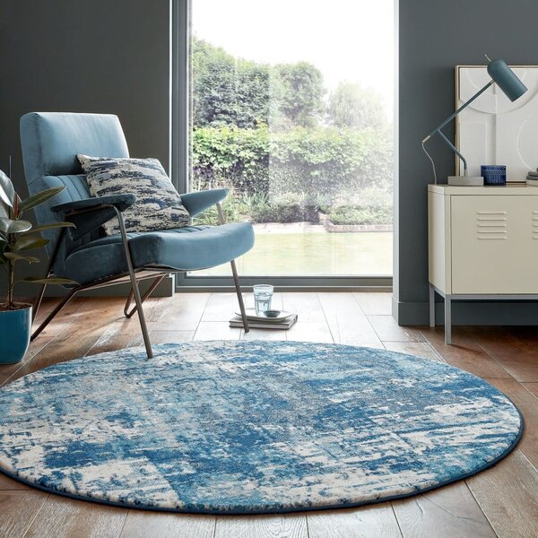 Modra okrogla preproga ø 160 cm Cocktail Wonderlust - Flair Rugs