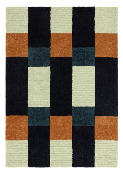 Temno modra ročno tkana preproga iz recikliranih vlaken 120x170 cm Franka – MADE