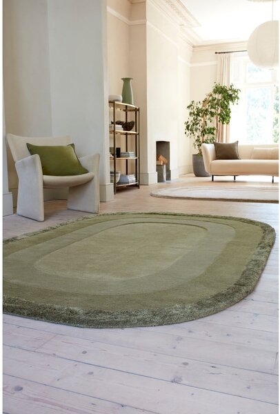 Zelena ročno tkana preproga iz mešanice volne 200x290 cm Halo – Asiatic Carpets