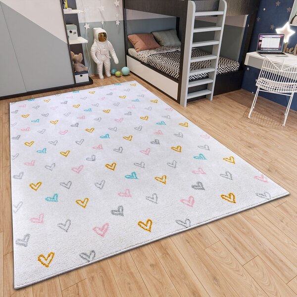 Bela otroška preproga 160x235 cm Hearts – Hanse Home