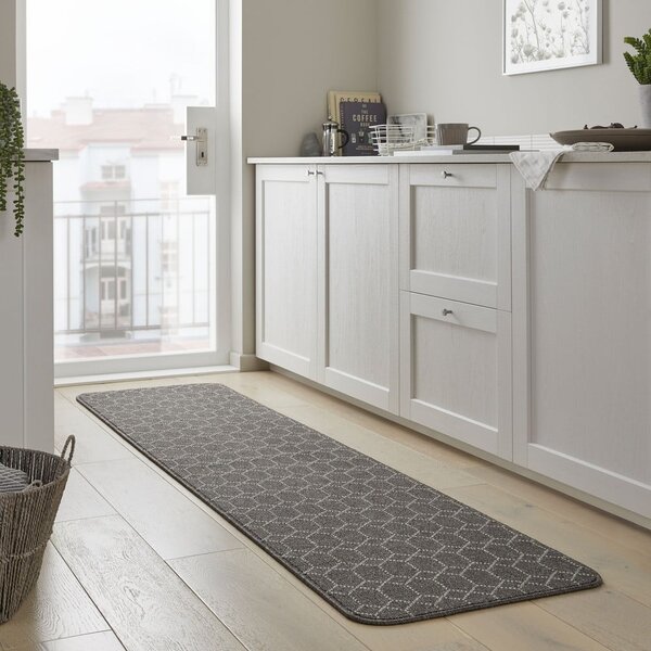 Temno siv pralen tekač 57x230 cm Argyll – Flair Rugs