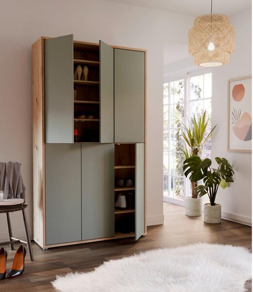 Modern Living Omara Za Čevlje Alice, Barva Hrasta, Žajbljevo Zelena