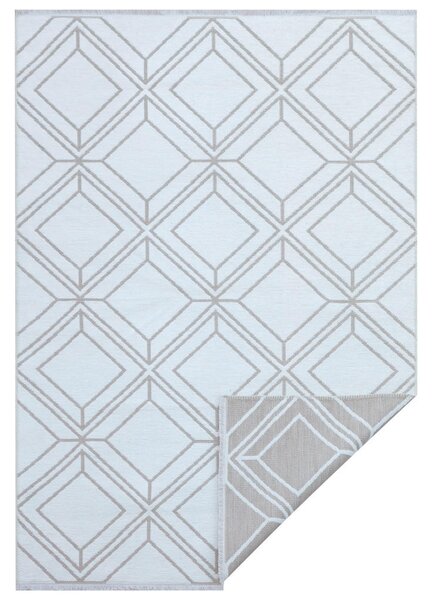 RAVNO TKANA PREPROGA COLORI 160/230 cm tkano krem barve, zelena