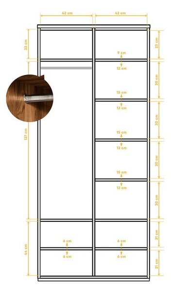 Omara iz bukovega lesa 90x206 cm Vento 2 - The Beds