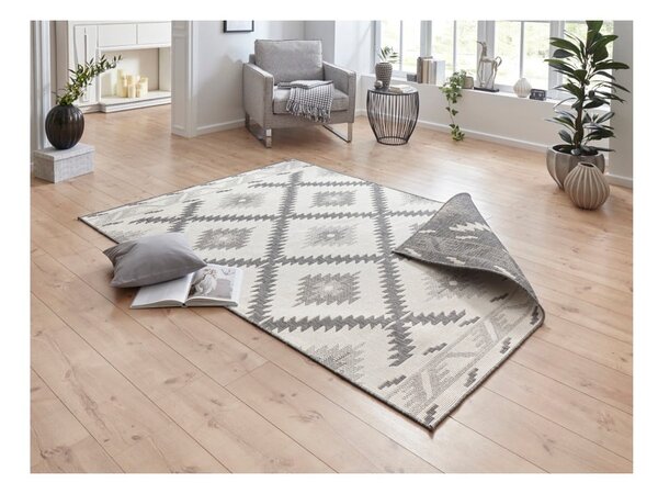 Sivo-krem zunanja preproga NORTHRUGS Malibu, 170 x 120 cm