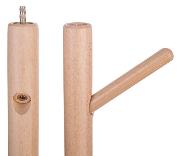 ATMOWOOD Leseni stoječi obešalnik 175 cm - naraven