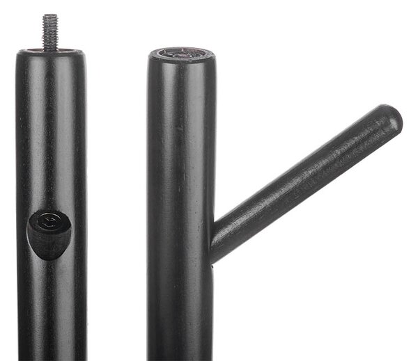 ATMOWOOD Leseni stoječi obešalnik 175 cm - črn