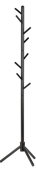 ATMOWOOD Leseni stoječi obešalnik 175 cm - črn
