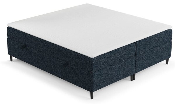 Temno modra boxspring postelja s prostorom za shranjevanje 140x200 cm Araya – Maison de Rêve