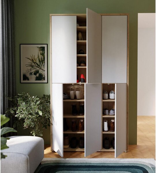 Modern Living Omara Za Čevlje Alice, Svetlo Siva, Barva Hrasta