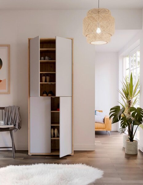 Modern Living Omara Za Čevlje Alice, Svetlo Siva, Barva Hrasta