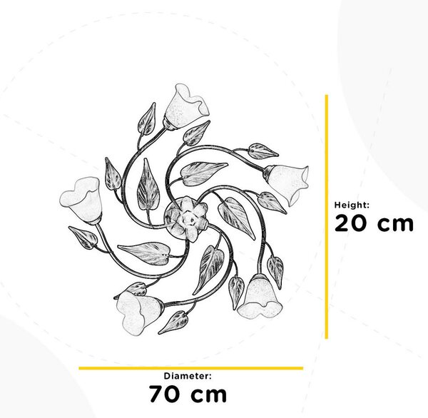 STROPNA SVETILKA 70/20/70 cm