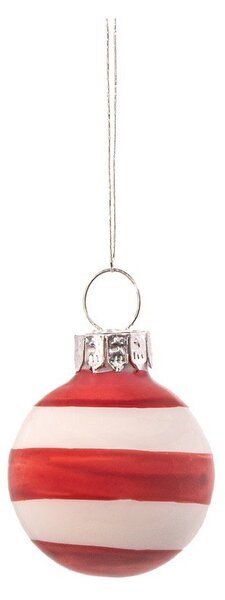 Stekleni ročno izdelani božični okraski v kompletu 12 ks ø 3 cm Bauble Stripe – Sass & Belle