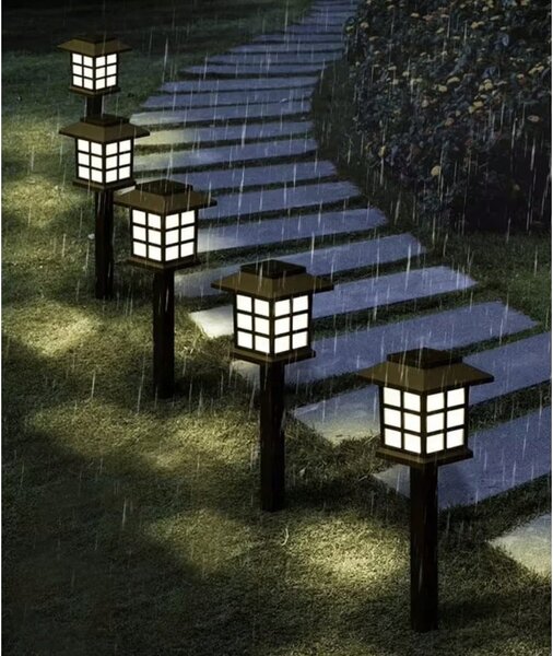 6x solarna talna LED hladno bela vrtna svetilka 37cm