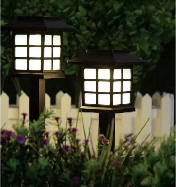 6x solarna talna LED hladno bela vrtna svetilka 37cm