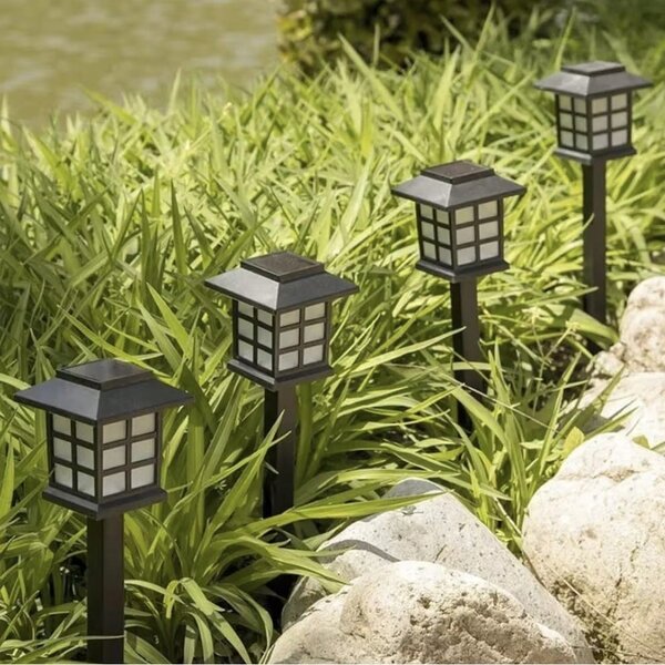 6x solarna talna LED hladno bela vrtna svetilka 37cm