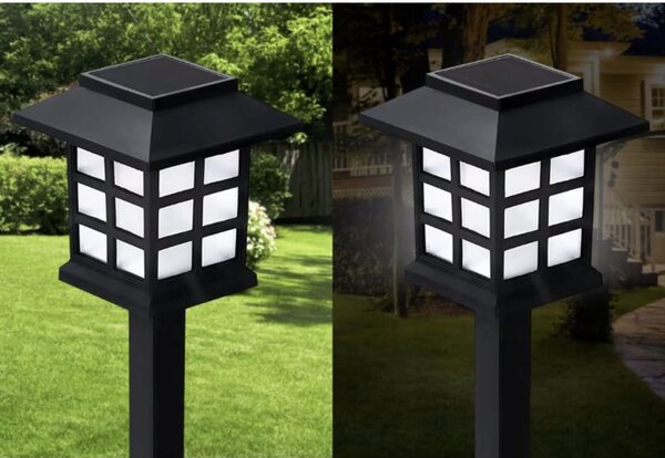 6x solarna talna LED hladno bela vrtna svetilka 37cm