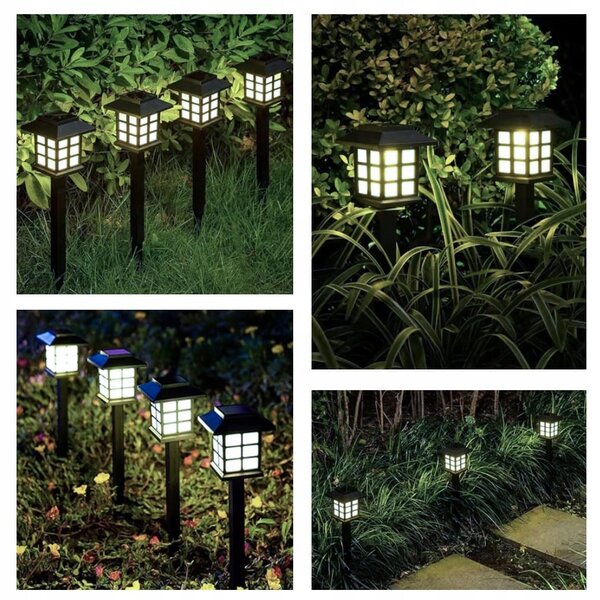 6x solarna talna LED hladno bela vrtna svetilka 37cm