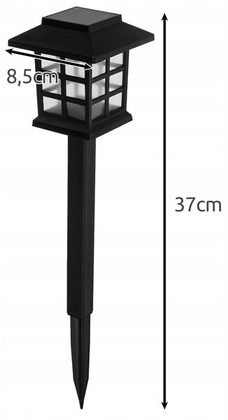 6x solarna talna LED hladno bela vrtna svetilka 37cm
