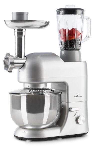 Klarstein Lucia kuhinjski robot 3-v-1, 1800 W / 2.7 PS 5 litrov nerjaveče jeklo, brez BPA