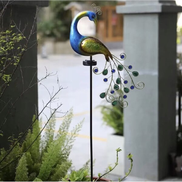 Solarna dekorativna 40 LED RGB vrtna svetilka pav