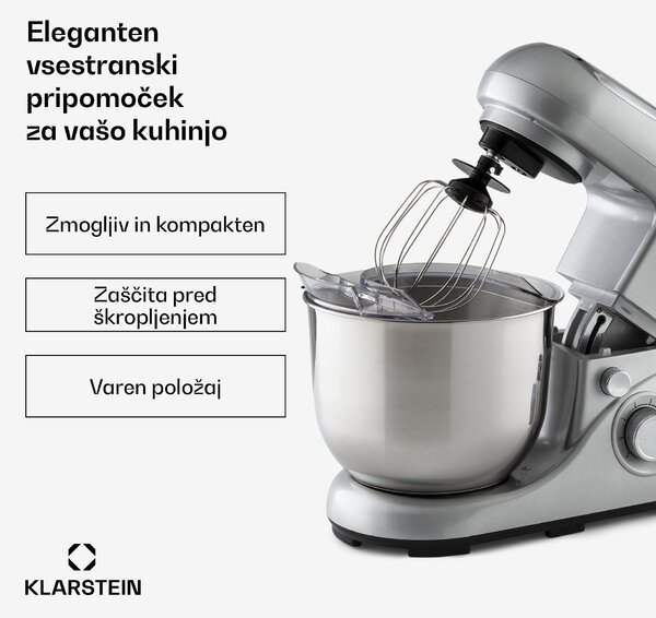 Klarstein Bella Pico 2G, kuhinjski robot, 1300 W, 1,7 KM, 6 stopenj, 5 litrov
