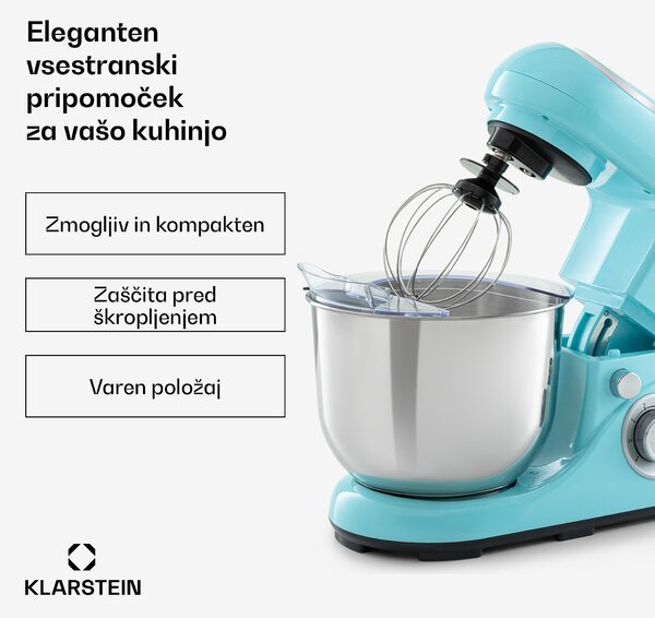Klarstein Bella Pico 2G, kuhinjski robot, 1300 W, 1,6 HP, 6 stopenjski, 5 litrov, modri