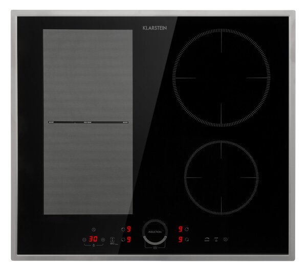 Klarstein Delicatessa 60 Hybrid Prime, kuhalna plošča, indukcija, 4 cone, 7000 W, črna