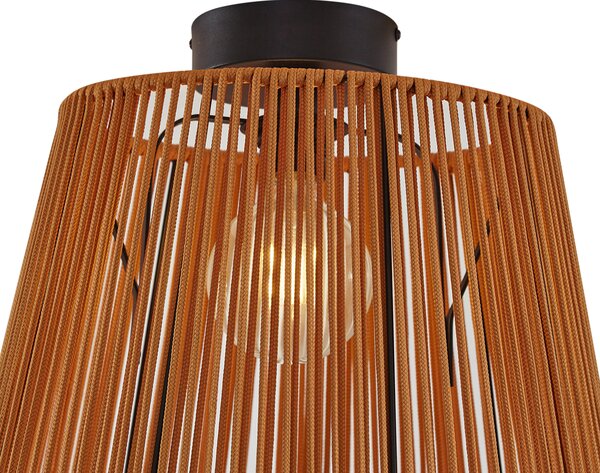 Japandi zunanja stropna svetilka z oranžno vrvjo IP54 - Jayla