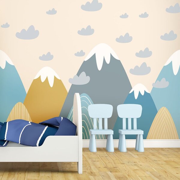 Stenska nalepka Ambiance Giant Kid Sticker Scandinavian Mountains Blanka