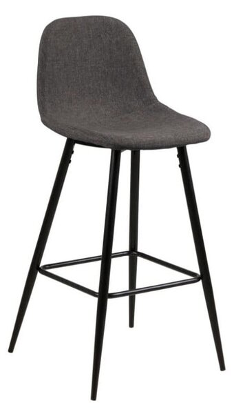 Sivi oblazinjeni barski stoli v kompletu 2 ks (višina sedeža 65 cm) Wilma – Actona