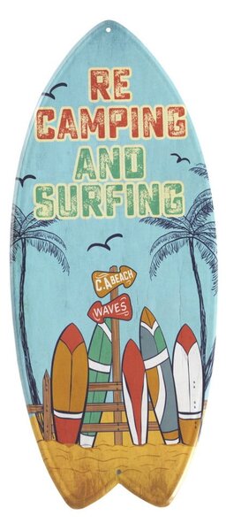 Kovinski dekorativni znak 40x17 cm Surfboard – Geese