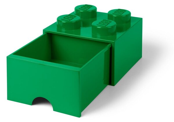 Zelena škatla za shranjevanje s predalom LEGO®