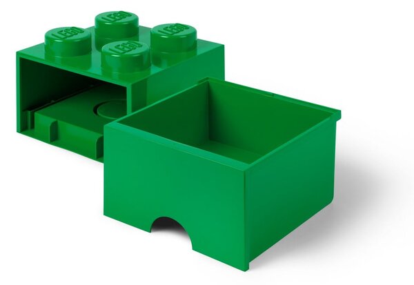 Zelena škatla za shranjevanje s predalom LEGO®