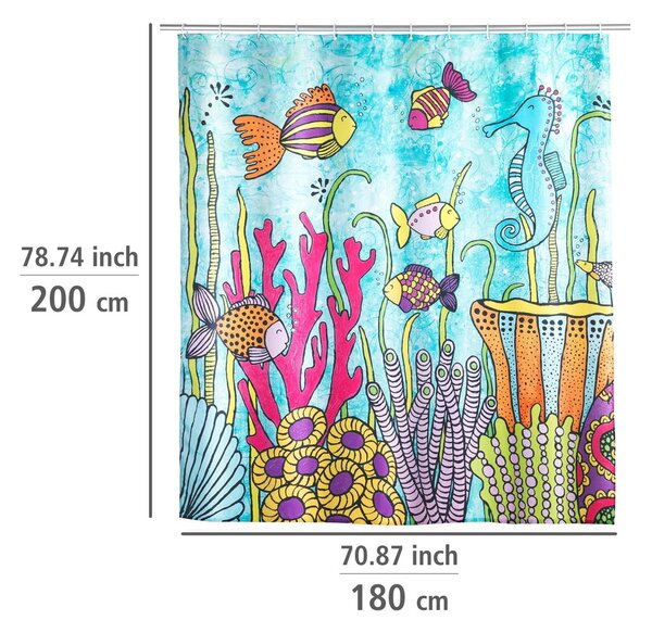 Zavesa za tuš 180x200 cm Rollin'Art Ocean Life – Wenko