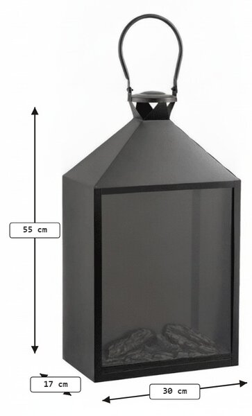 LED dekoracija luč COZY WARM 55x30 cm, črna