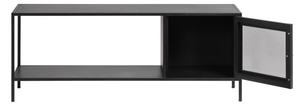 Črn kovinski regal 120x47 cm Malibu – Unique Furniture