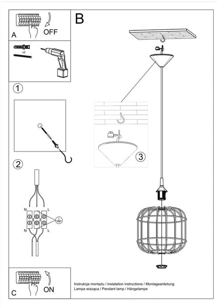 Bela viseča svetilka ø 23 cm Albino – Nice Lamps