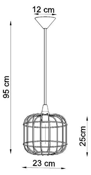 Bela viseča svetilka ø 23 cm Albino – Nice Lamps