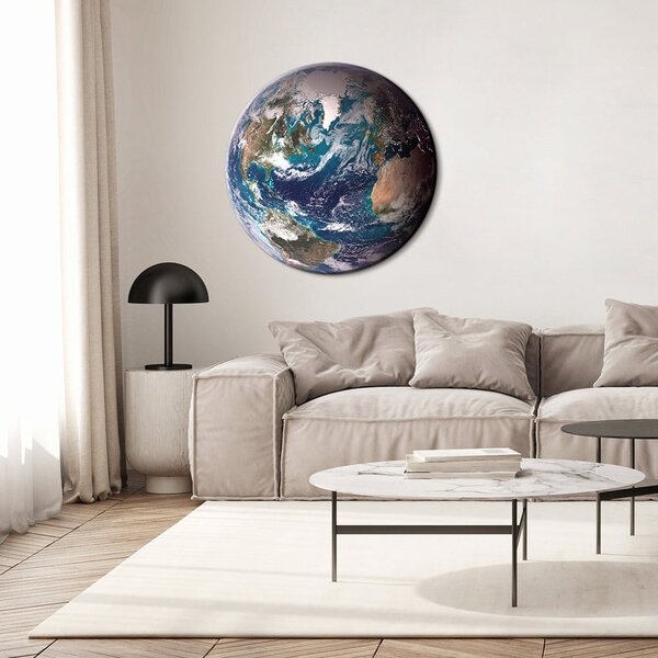 Slika ø 70 cm Blue Marble – Malerifabrikken