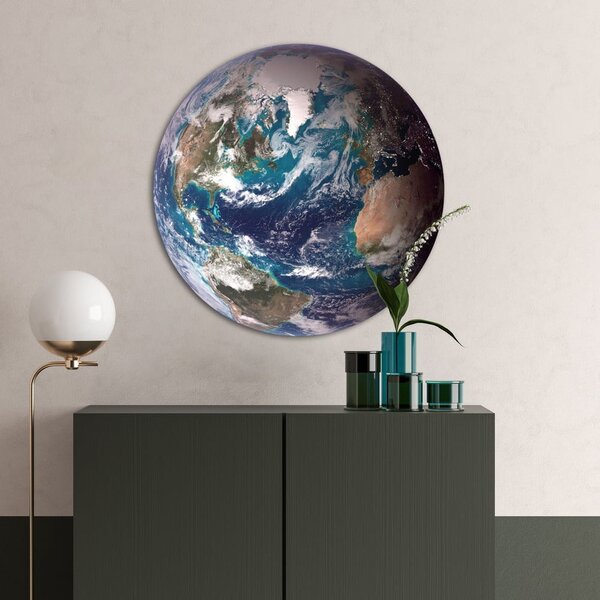 Slika ø 70 cm Blue Marble – Malerifabrikken