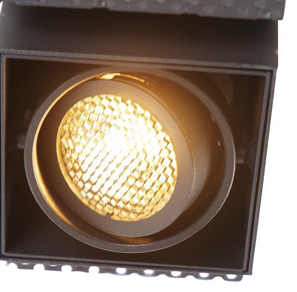 Komplet 6 vgradnih reflektorjev črne barve, nastavljivi brez okvirja - Oneon Honey
