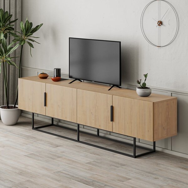 TV omarica v hrastovem dekorju 200x55 cm Titan – Marckeric