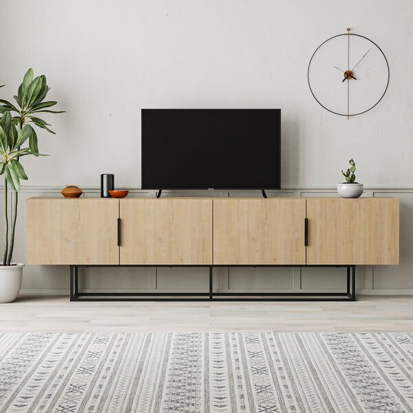 TV omarica v hrastovem dekorju 200x55 cm Titan – Marckeric