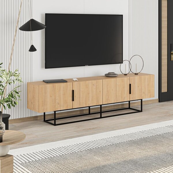 TV omarica v hrastovem dekorju 200x55 cm Titan – Marckeric