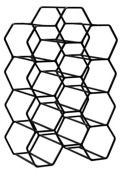 Črno kovinsko stojalo za vino za 12 steklenic Salbris - Light & Living