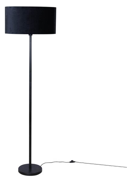 Stoječa svetilka črna z ovalnim žametnim odtenkom 50 cm - Simplo